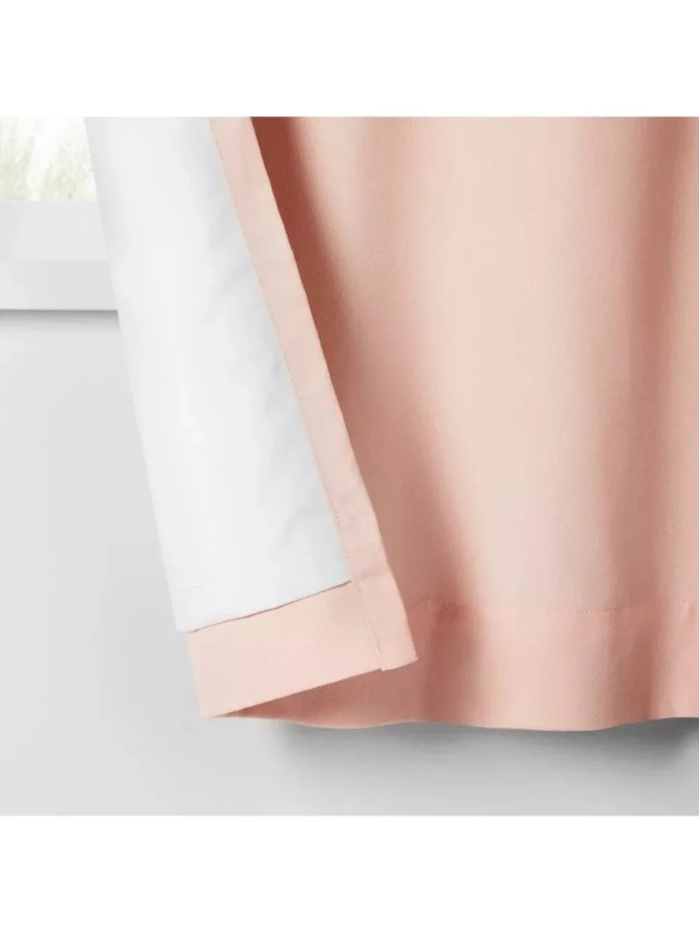 Pillowfort Soft Pink Twill Blackout Rod Pocket Hang Curtain Panel 42